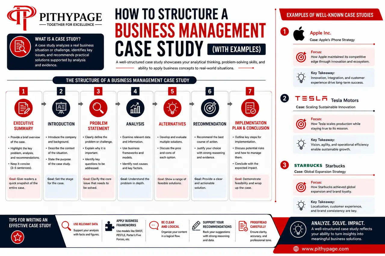 How to Structure a Business Management Case Study (With Examples)
